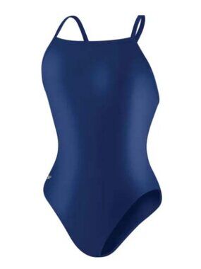 NEW Speedo Competitive Flyback Swimsuit Navy Blue 28